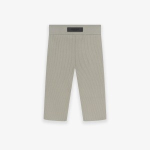 Short Essentials Knit Rib Sport Femme Vert Clair | 32BWJPIHS