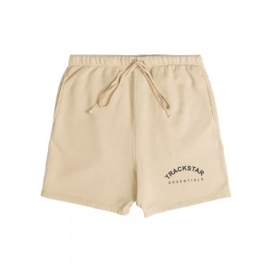 Short Essentials Trackstar London Printed Beige | 80QCIFTDY