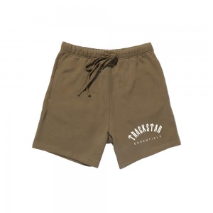 Short Essentials Trackstar London Relaxed Marron Foncé | 91HLDKFJY