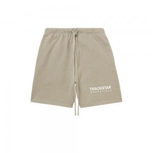 Short Essentials Trackstar Premium Brown/White | 84RTSKJWO