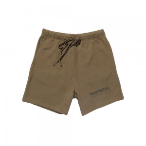 Short Essentials Trackstar Premium Gatti Marron Foncé | 79EAHNXJB