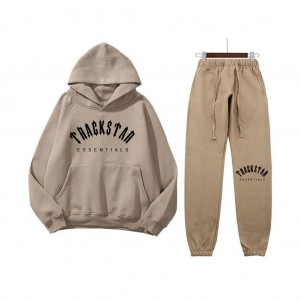 Survêtement Essentials Trackstar Logo Printed Marron | 16SZEIHCP