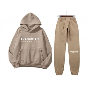 Survêtement Essentials Trackstar Logo Printed Marron | 42MOJPSHB