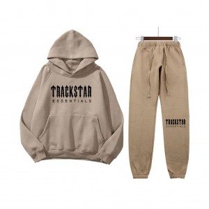 Survêtement Essentials Trackstar Logo Printed Marron | 73ZEYWVCO