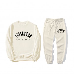 Survêtement Essentials Trackstar London Logo Relaxed Blanche | 20OYXRZJQ
