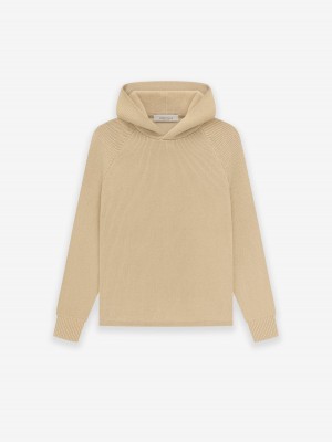 Sweat a Capuche Essentials Knit Enfant Beige | 85VJGNUZP