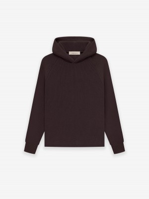 Sweat a Capuche Essentials Knit Enfant Rouge Foncé | 98DZKFBTI