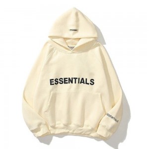 Sweat a Capuche Essentials Oversized Jaune Clair | 50GMKNHDY
