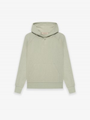 Sweat a Capuche Essentials Spring Waffle Henley Enfant Seafoam | 38AUBFIOH