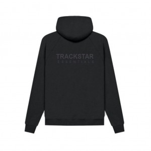 Sweat a Capuche Essentials Trackstar Fit Noir | 62HZUYLEI