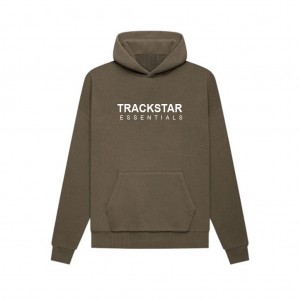 Sweat a Capuche Essentials Trackstar Graphique Marron Foncé | 60ZQPNOCB