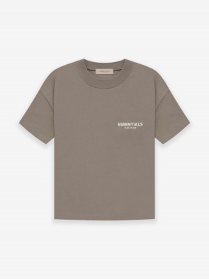 T Shirts Essentials Fear Of God Gray | 30JDTZPRE