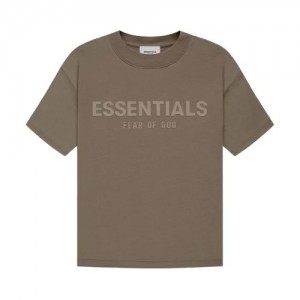 T Shirts Essentials Fear Of God Marron | 42BGQURVY