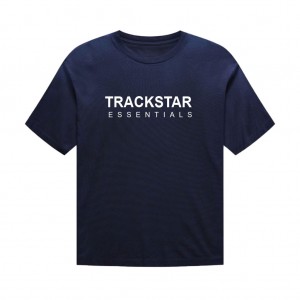 T Shirts Essentials Trackstar Laine Cashmere Bleu Marine Bleu | 72BGSNLAW