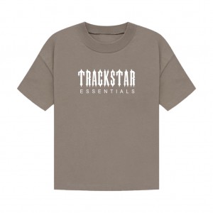 T Shirts Essentials Trackstar Legere Merino Marron | 37OISFRYT