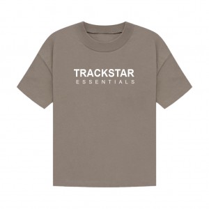T Shirts Essentials Trackstar London Legere Laine Crepe Marron | 23FJAZQYR