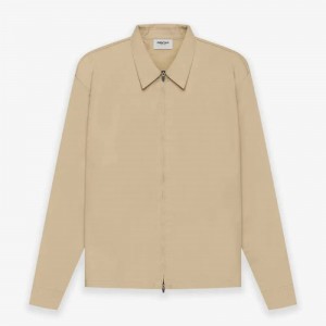 Vestes Essentials Fear of God Twill Kaki | 92WRBMOFN